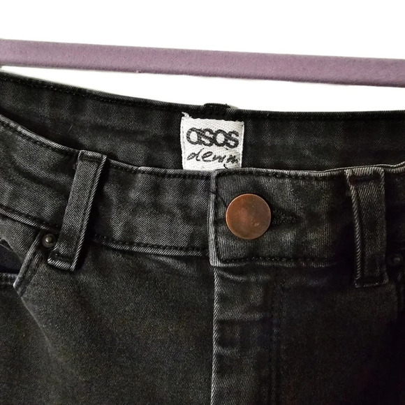 Asos Denim High Waist Distressed Skinny Jeans - Picture 3 of 9
